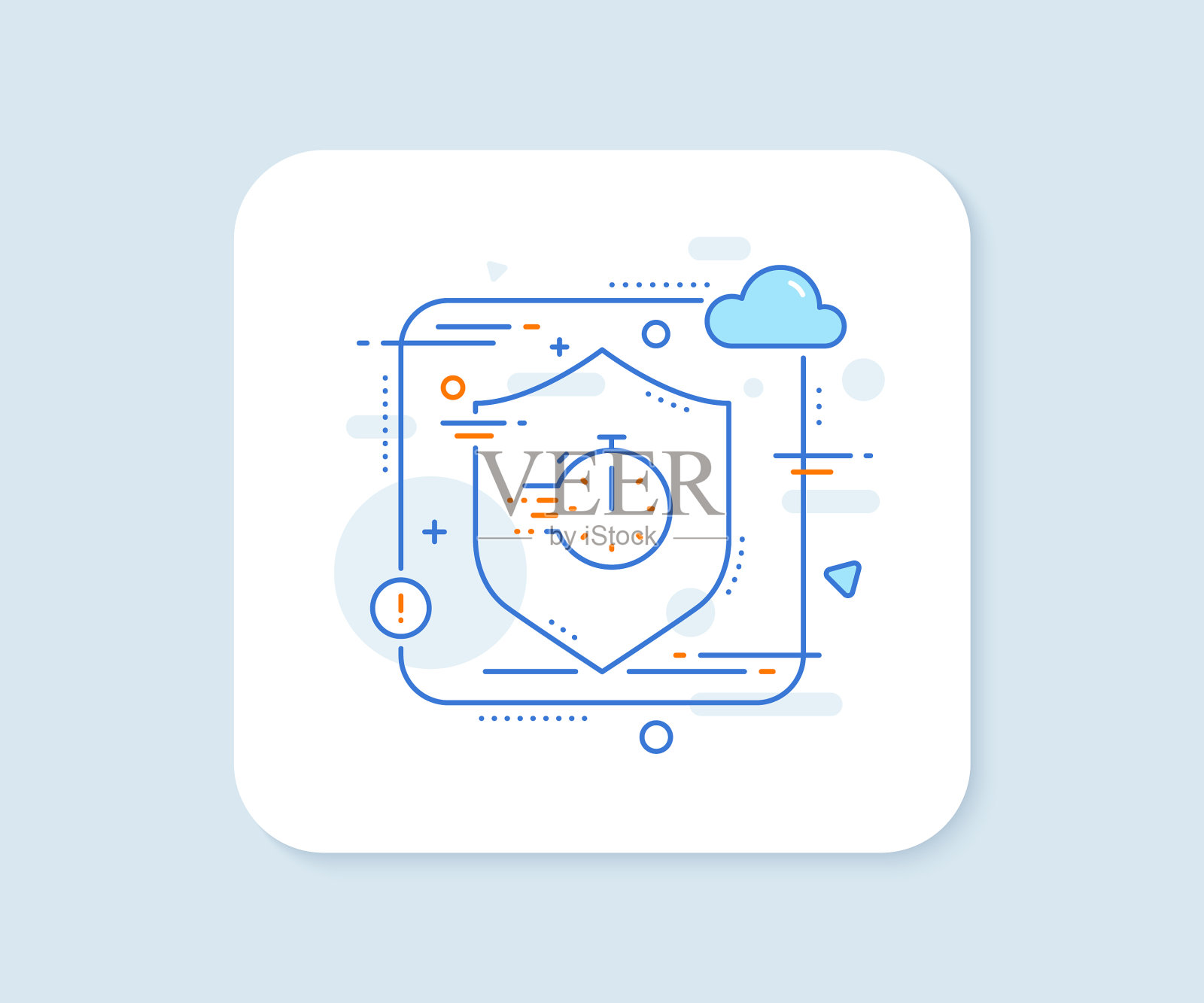 烹饪计时器线图标油炸秒表标志插画图片素材