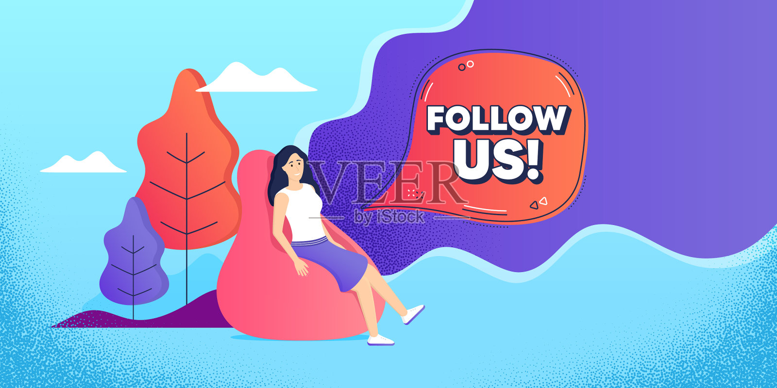 跟随我们标志特价标志插画图片素材