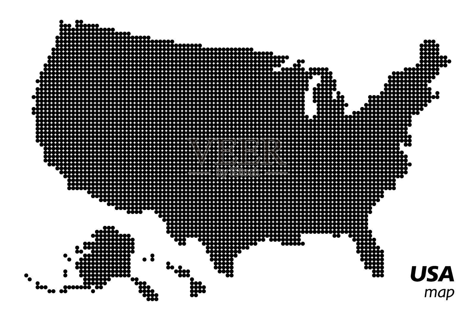 美国地图插画图片素材