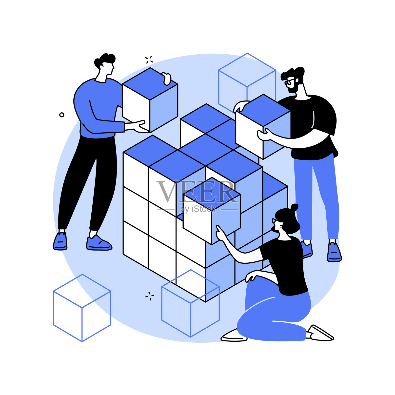 大数据存储的抽象概念设计元素图片