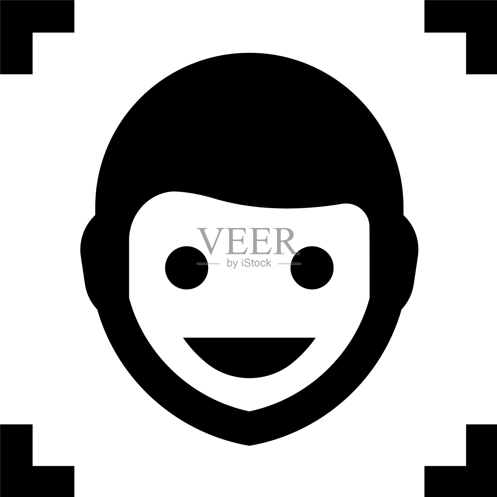 人脸检测的图标图标素材