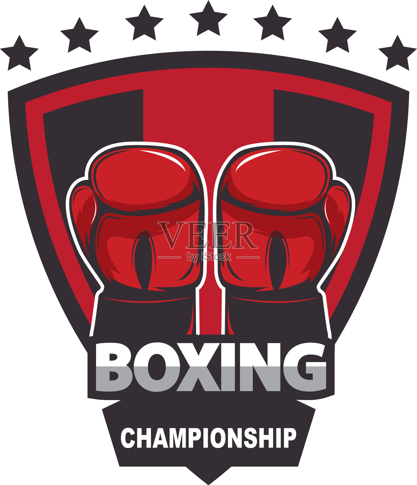 拳击标志模板插画图片素材