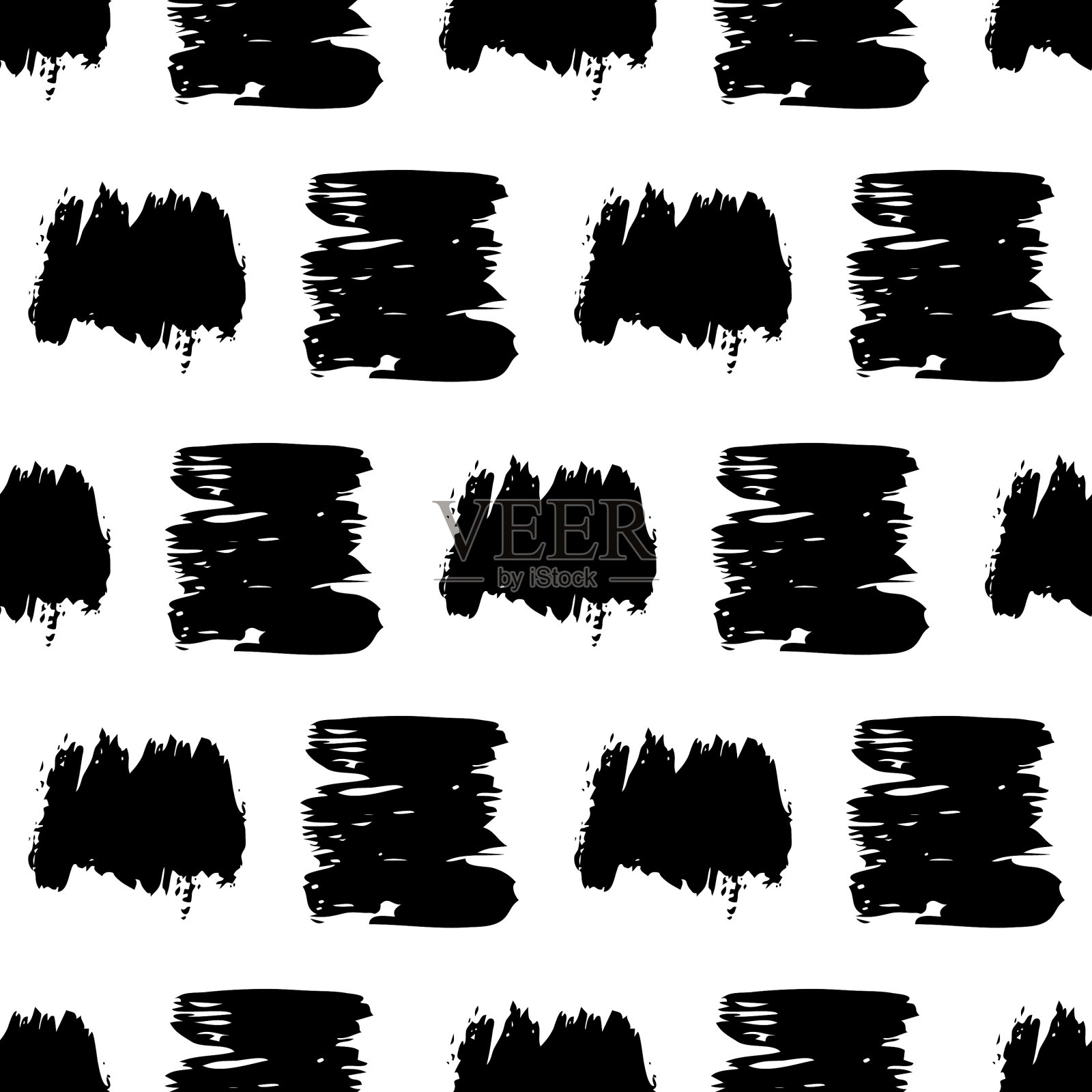 无缝模式与手绘涂鸦涂抹插画图片素材