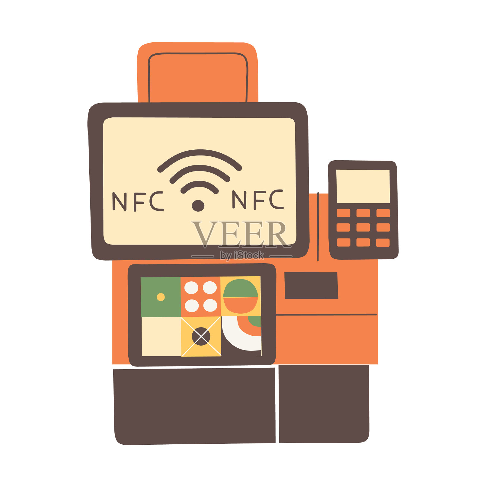 支付终端非接触式支付平台设计元素图片