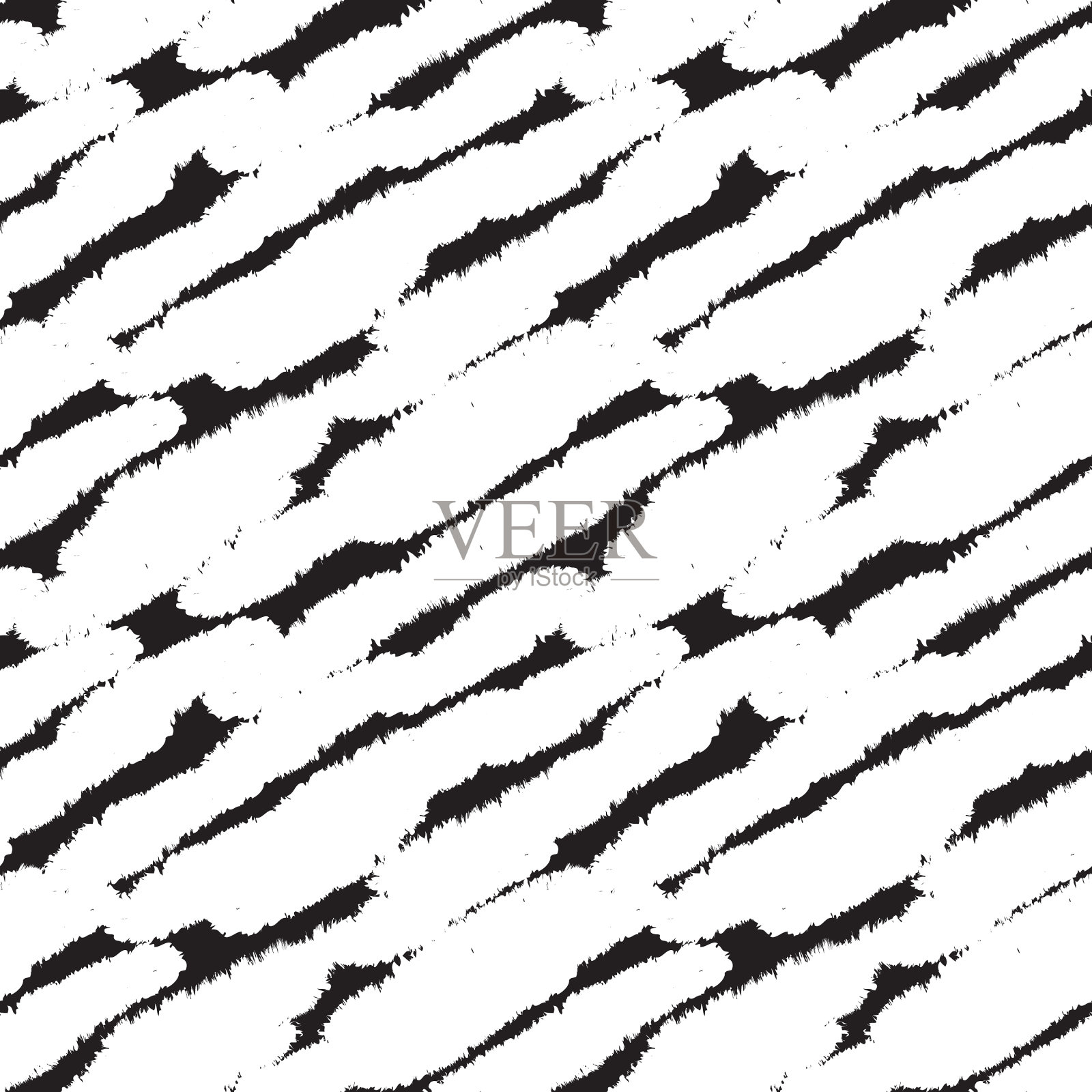 黑白笔触毛无缝图案插画图片素材