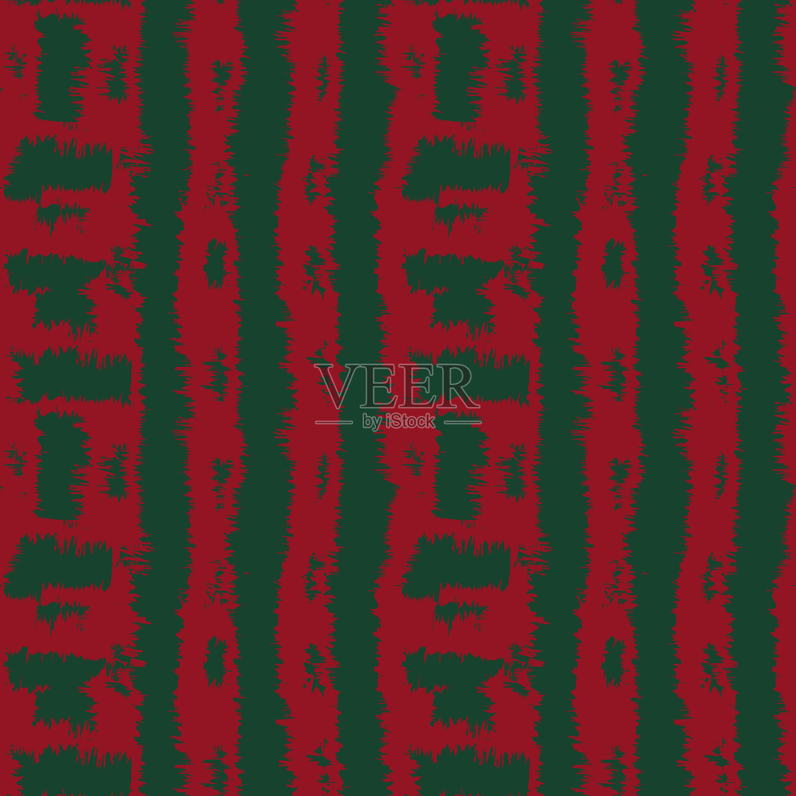 圣诞毛刷笔画无缝图案插画图片素材
