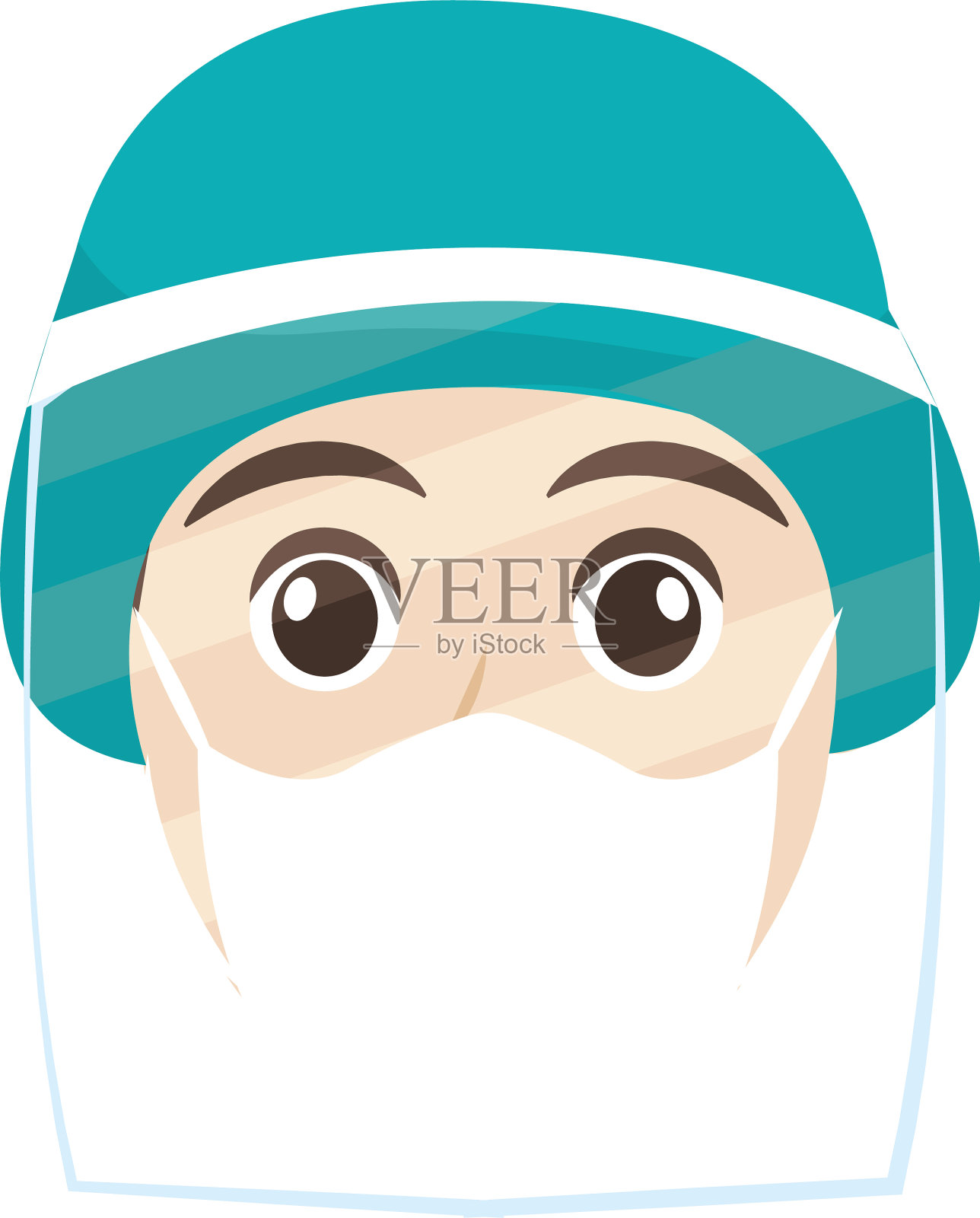 隔离英雄医生COVID-19插画图片素材