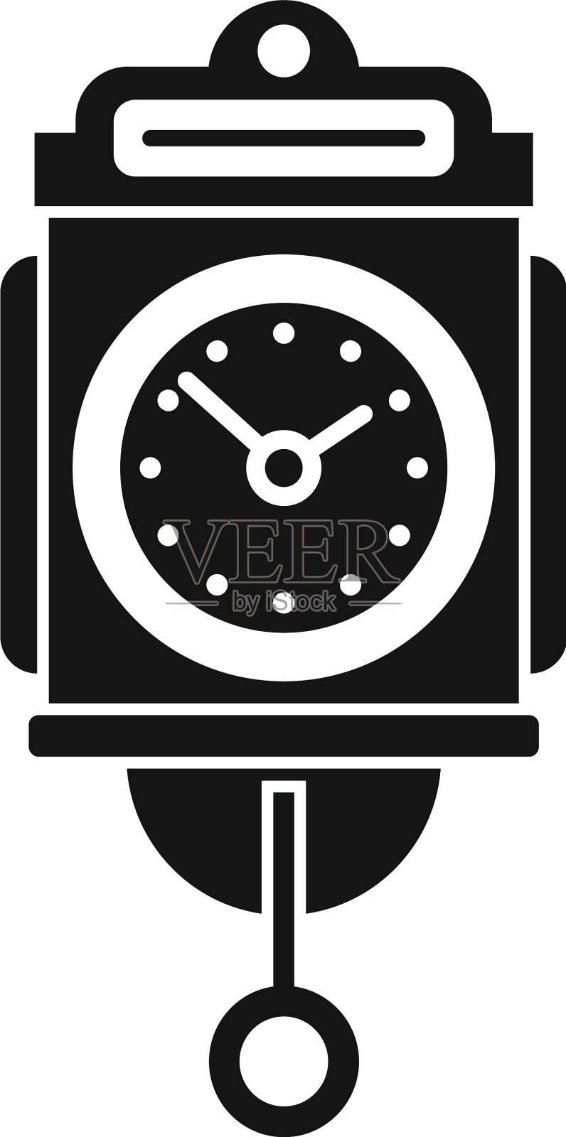 挂钟图标简约风格设计元素图片