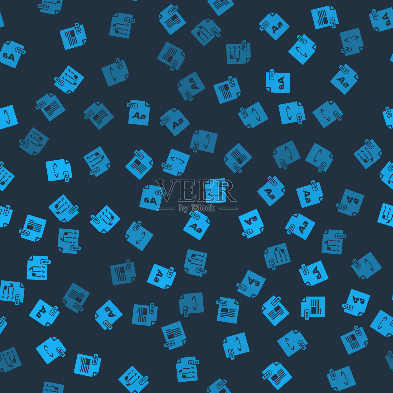 设置PDF文件文件otf XML和m3u on图标素材