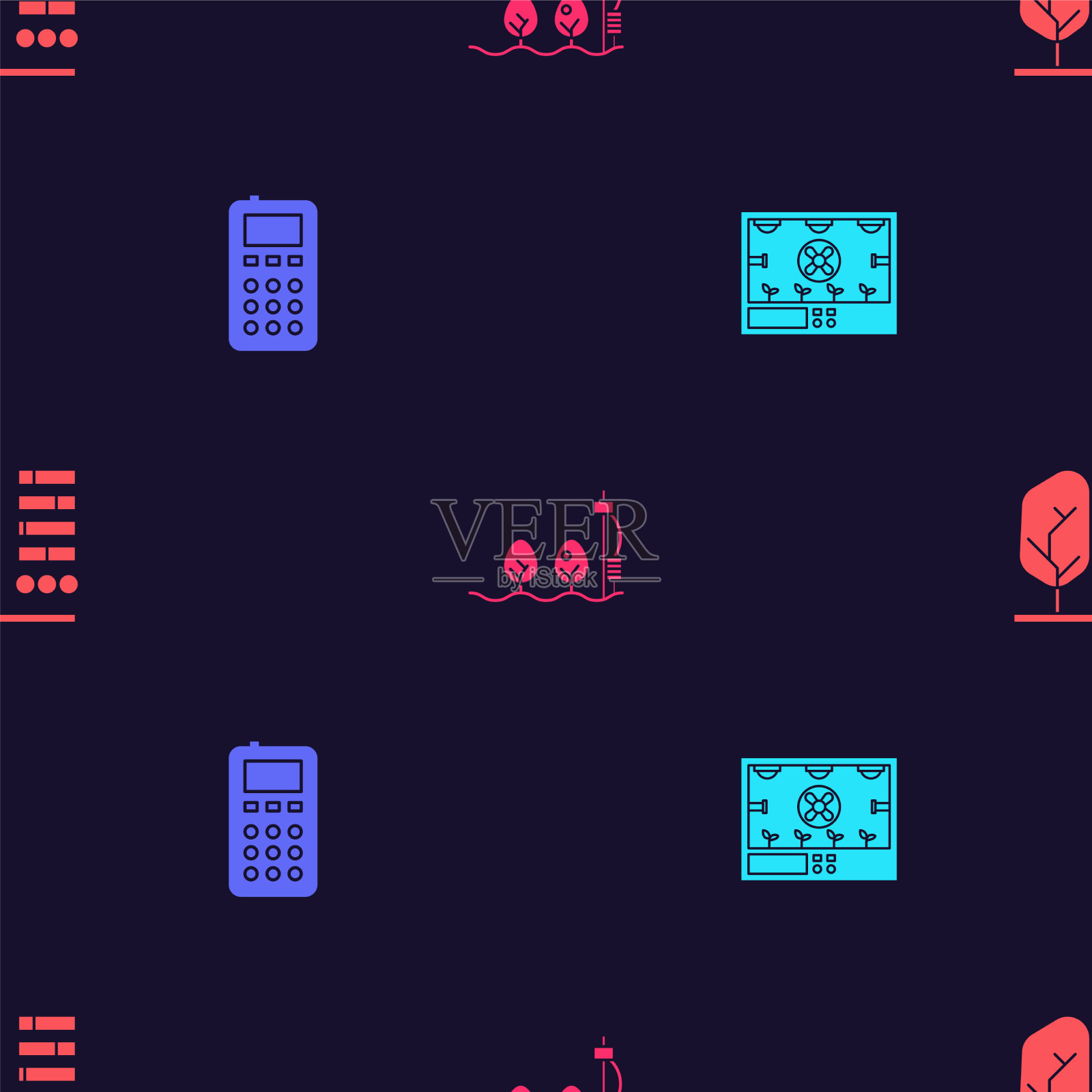 设置智能农业技术远程控制图标素材