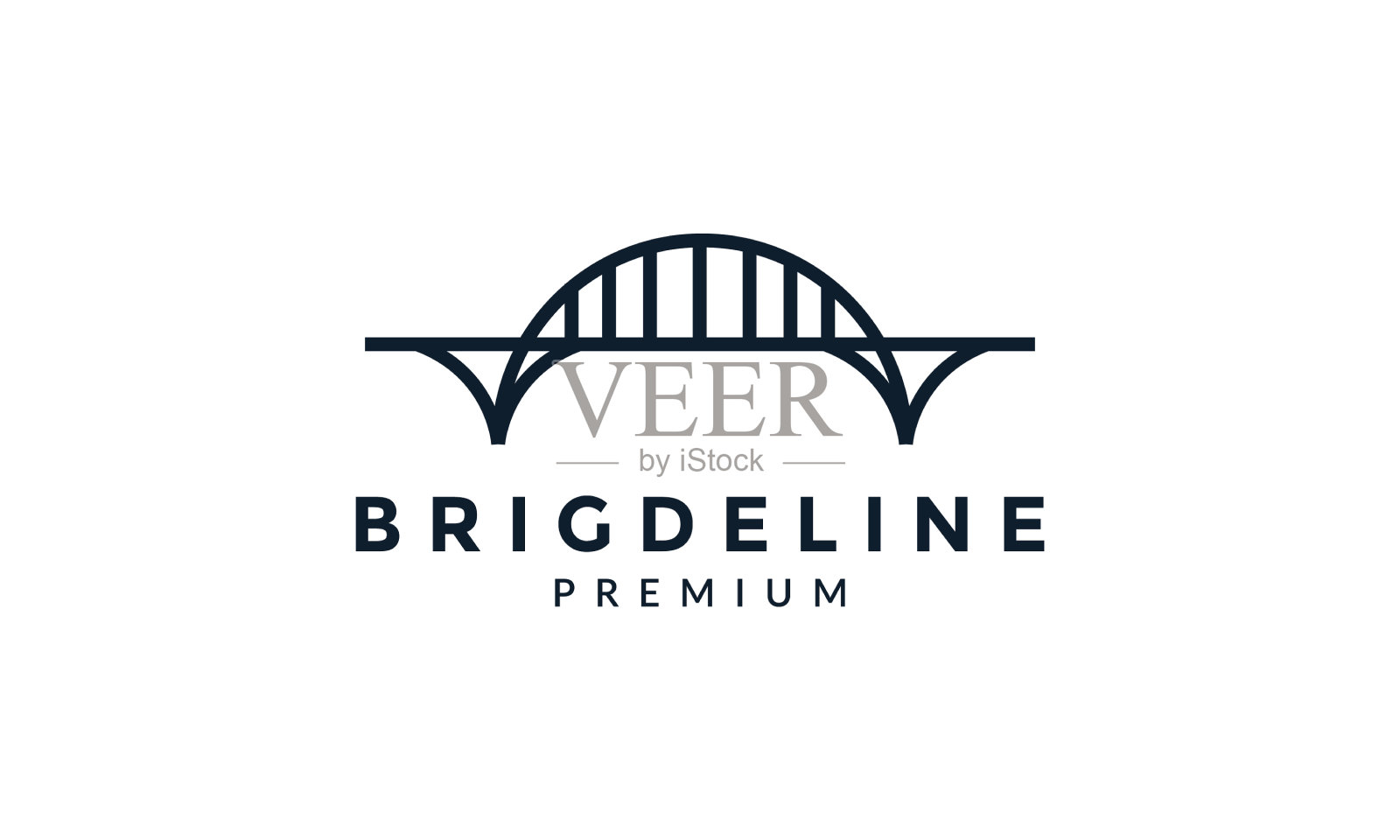 巨大的桥线艺术轮廓简单的标志图标插画图片素材