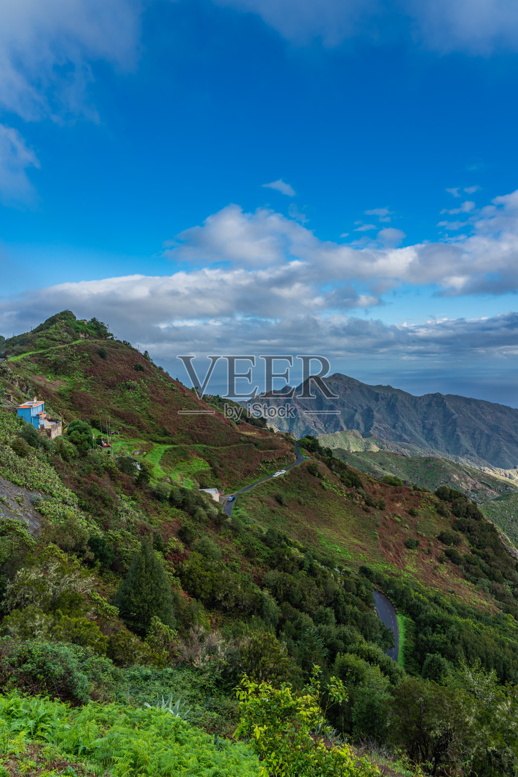 全景阿纳加山自然公园在特内里费，西班牙照片摄影图片