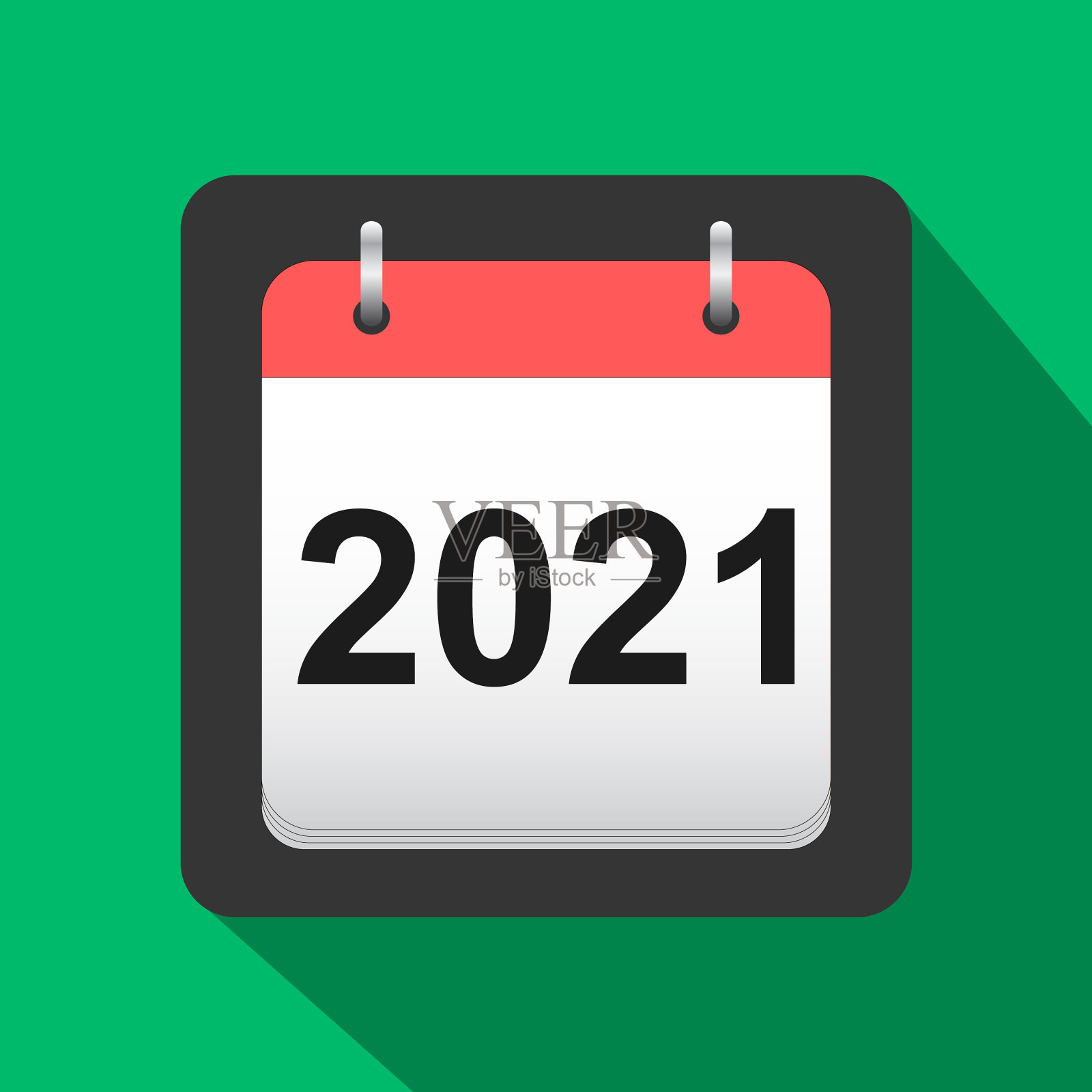 2021日历平面图标2021日历封面插画图片素材