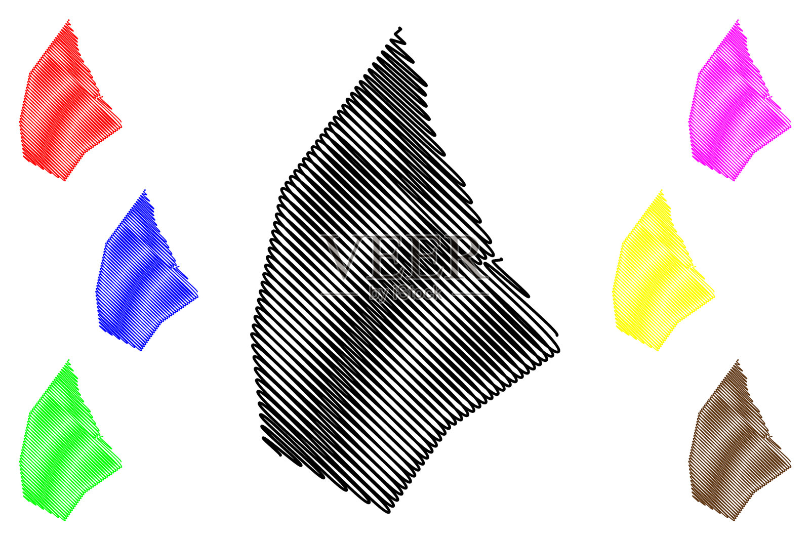 巴巴多斯圣安德鲁教区地图插画图片素材