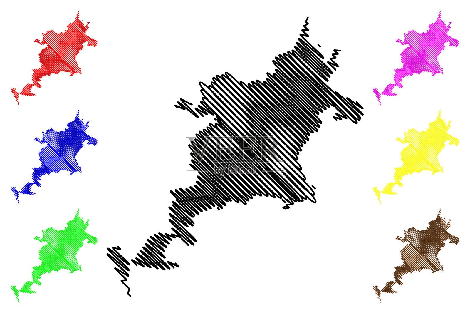 巴西联邦共和国新伊瓜苏市插画图片素材