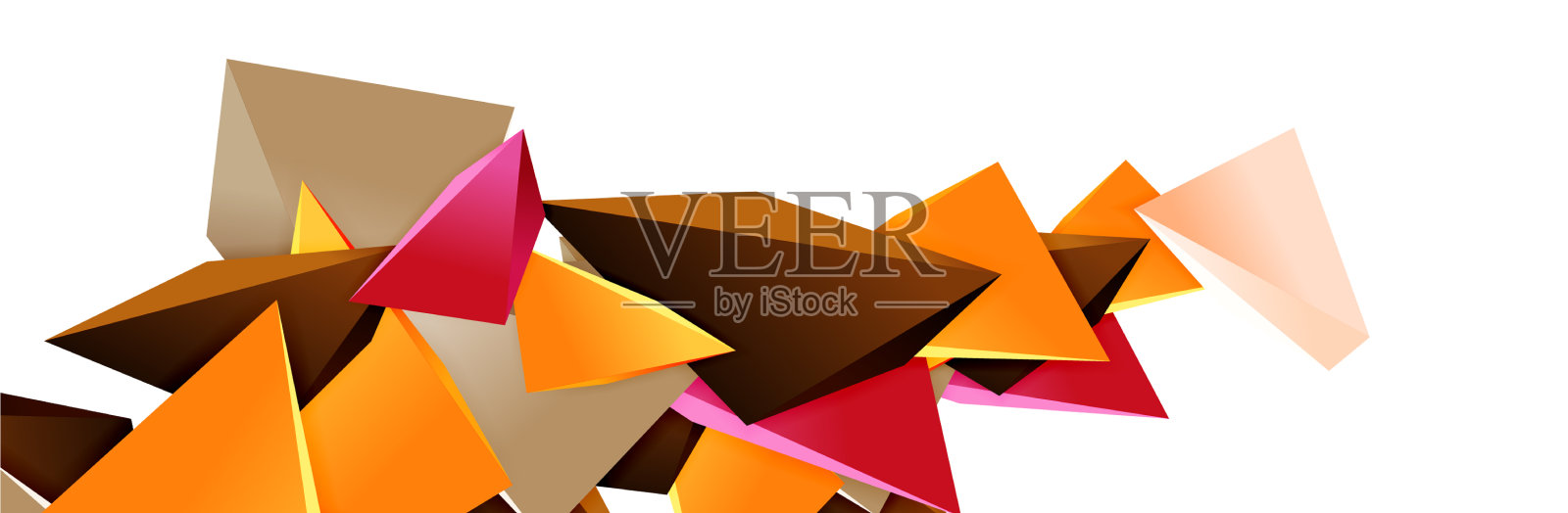 三角形镶嵌抽象背景三维三角形设计元素图片