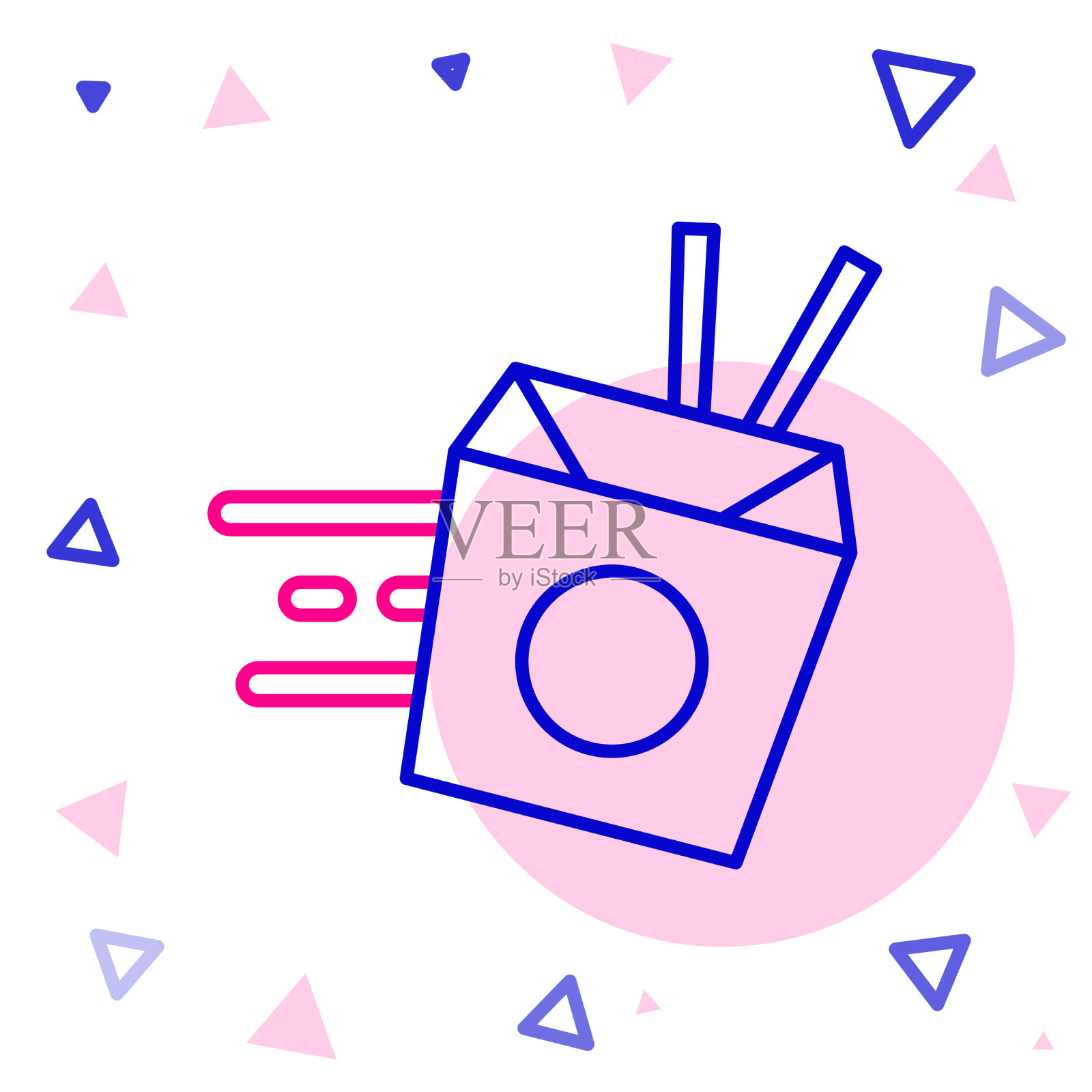 线上点餐和送面图标插画图片素材