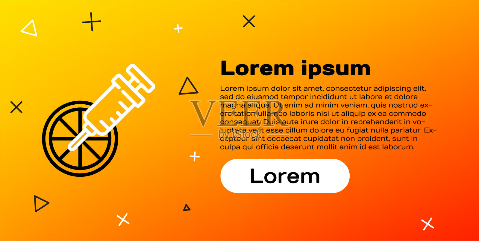 线转基因水果图标柑橘插画图片素材