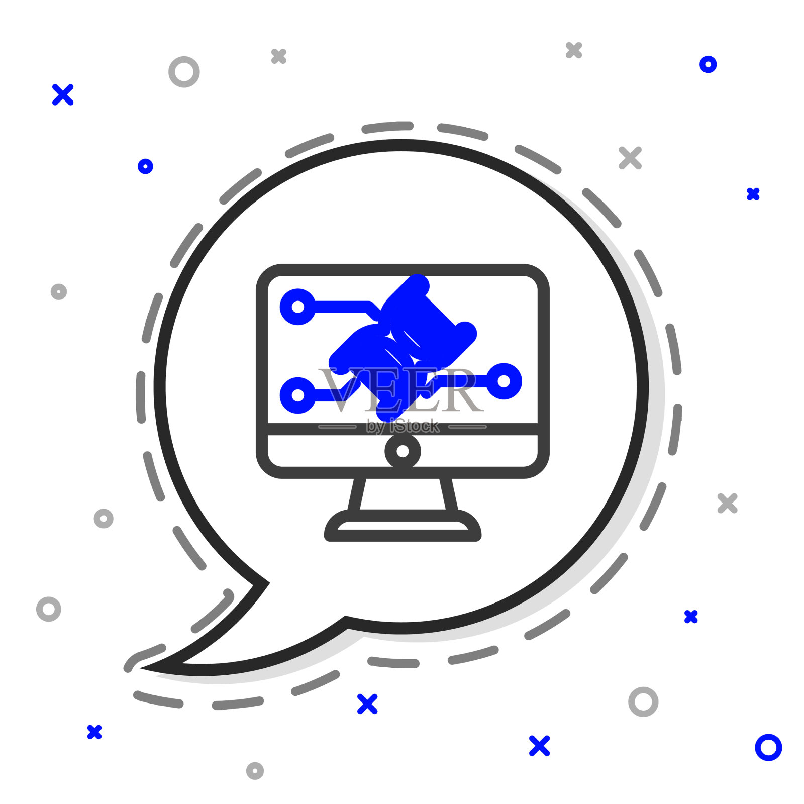 在线基因工程修改监控插画图片素材