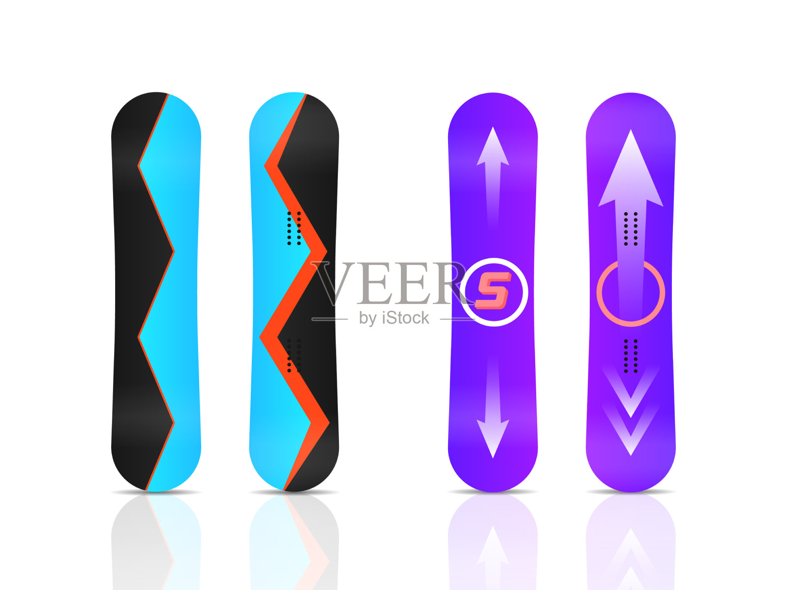 冬季运动滑雪板插画图片素材