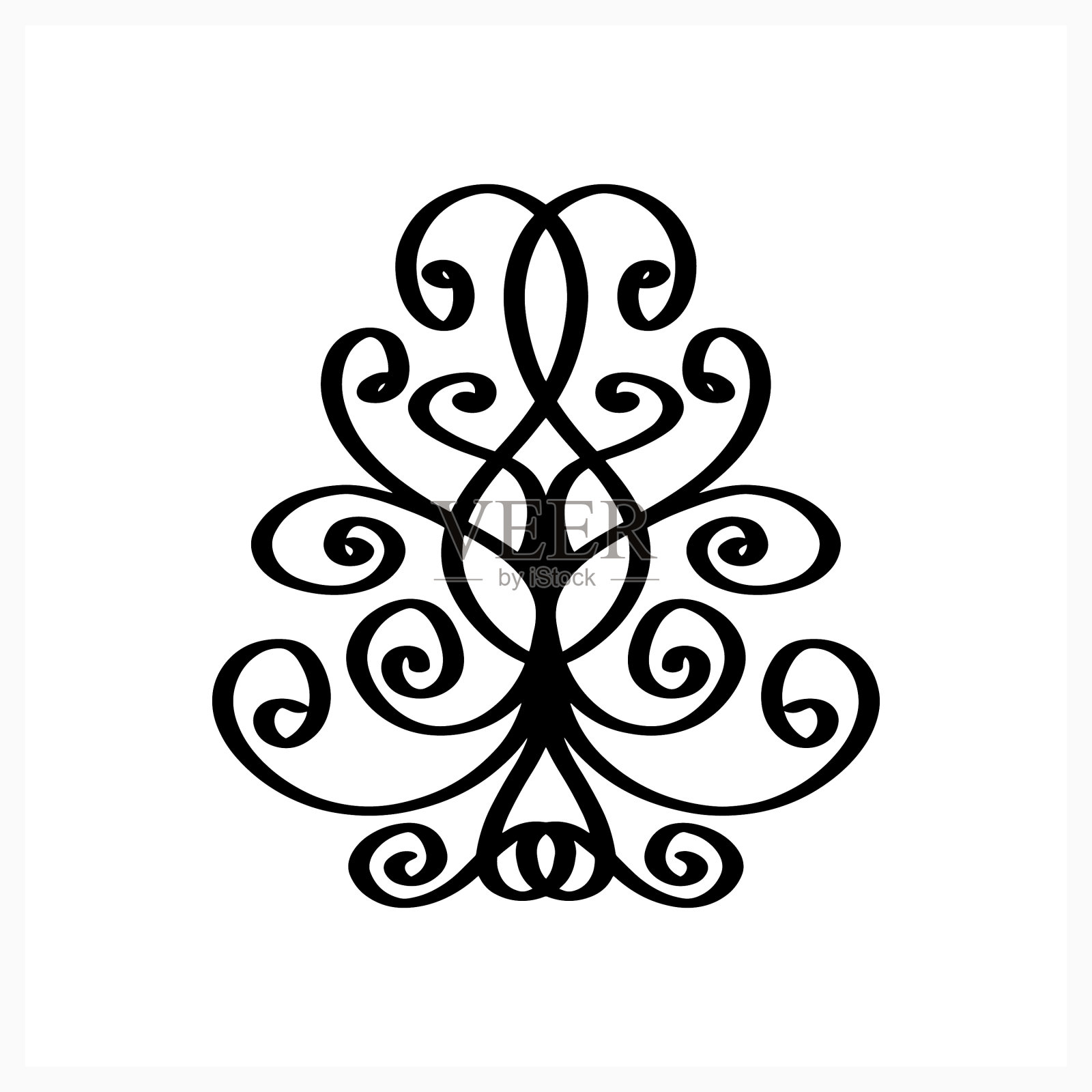 抽象复古图标草图孤立在白色插画图片素材