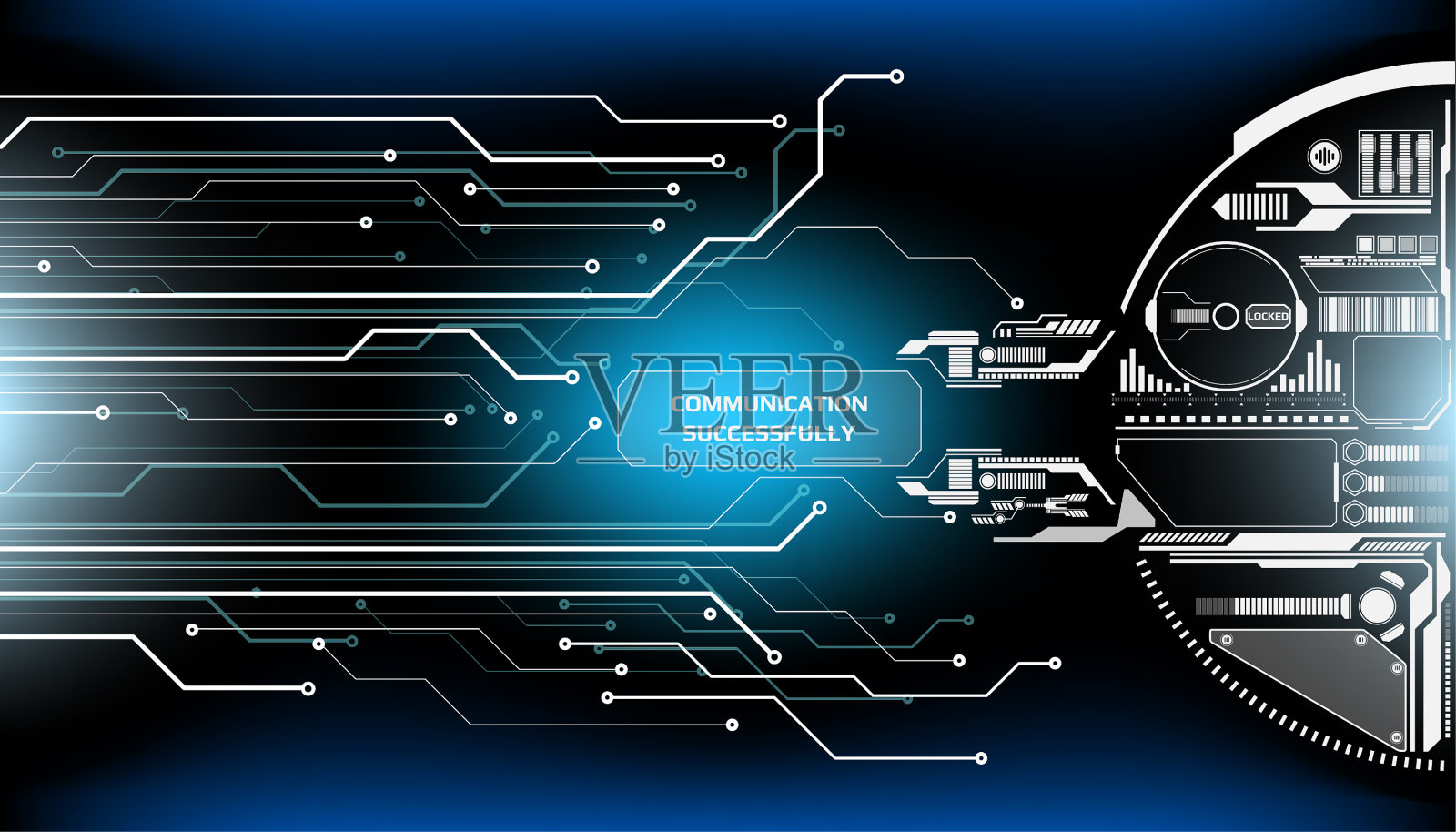 Hud未来元素状态报告信息插画图片素材