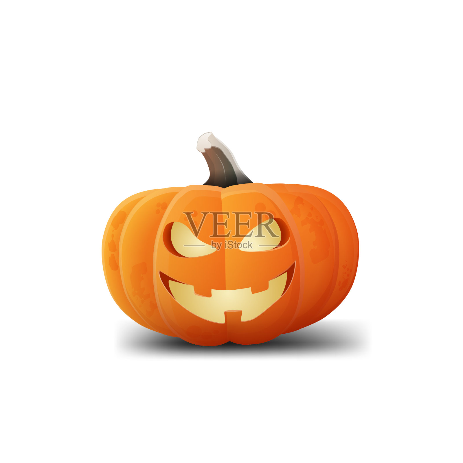 南瓜杰克孤立在白色背景为你的创造力设计元素图片