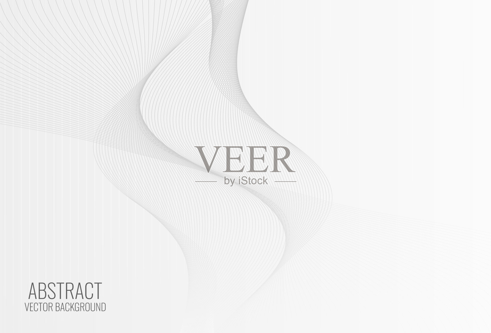 白色和灰色背景与抽象波浪线现代。技术网络矢量插图，线条艺术，使用混合工具创建的线条。插画图片素材