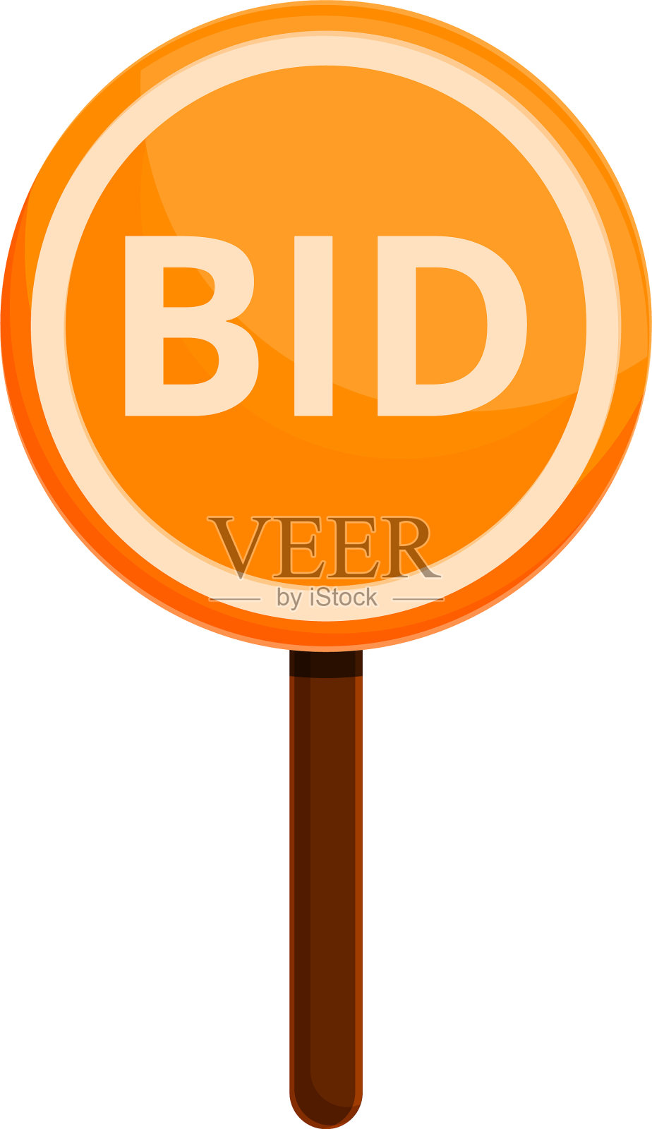 投标桨图标卡通风格设计元素图片