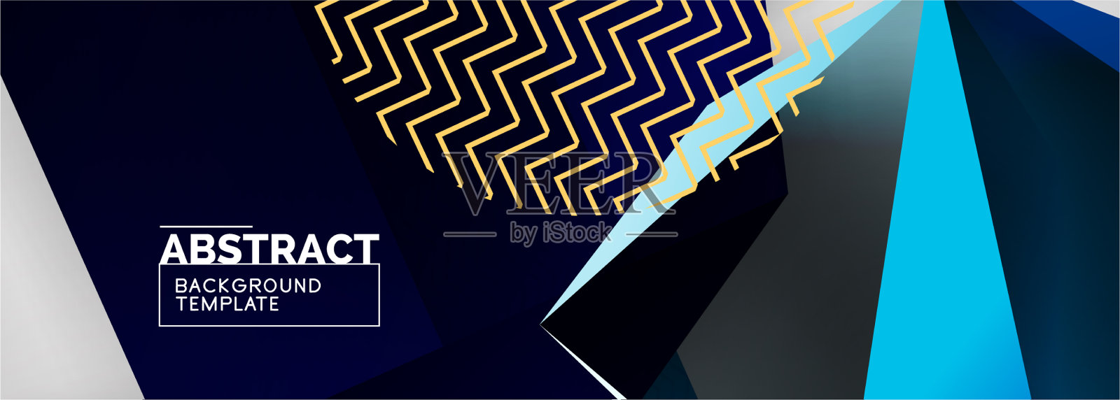 低多边形三维几何形状最小抽象插画图片素材