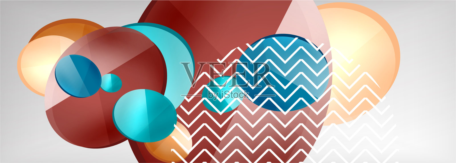 抽象光滑圆形背景插画图片素材