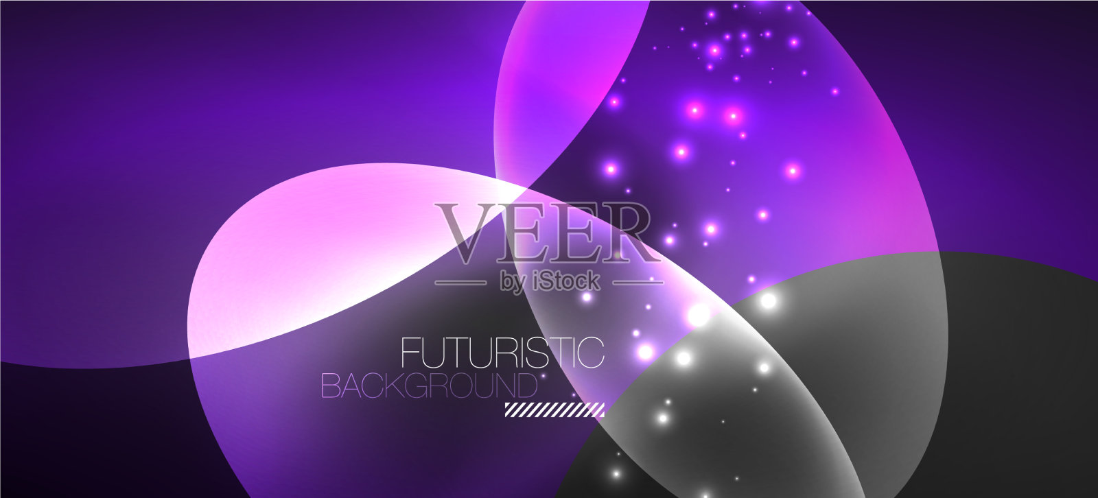 霓虹椭圆抽象背景闪亮明亮插画图片素材