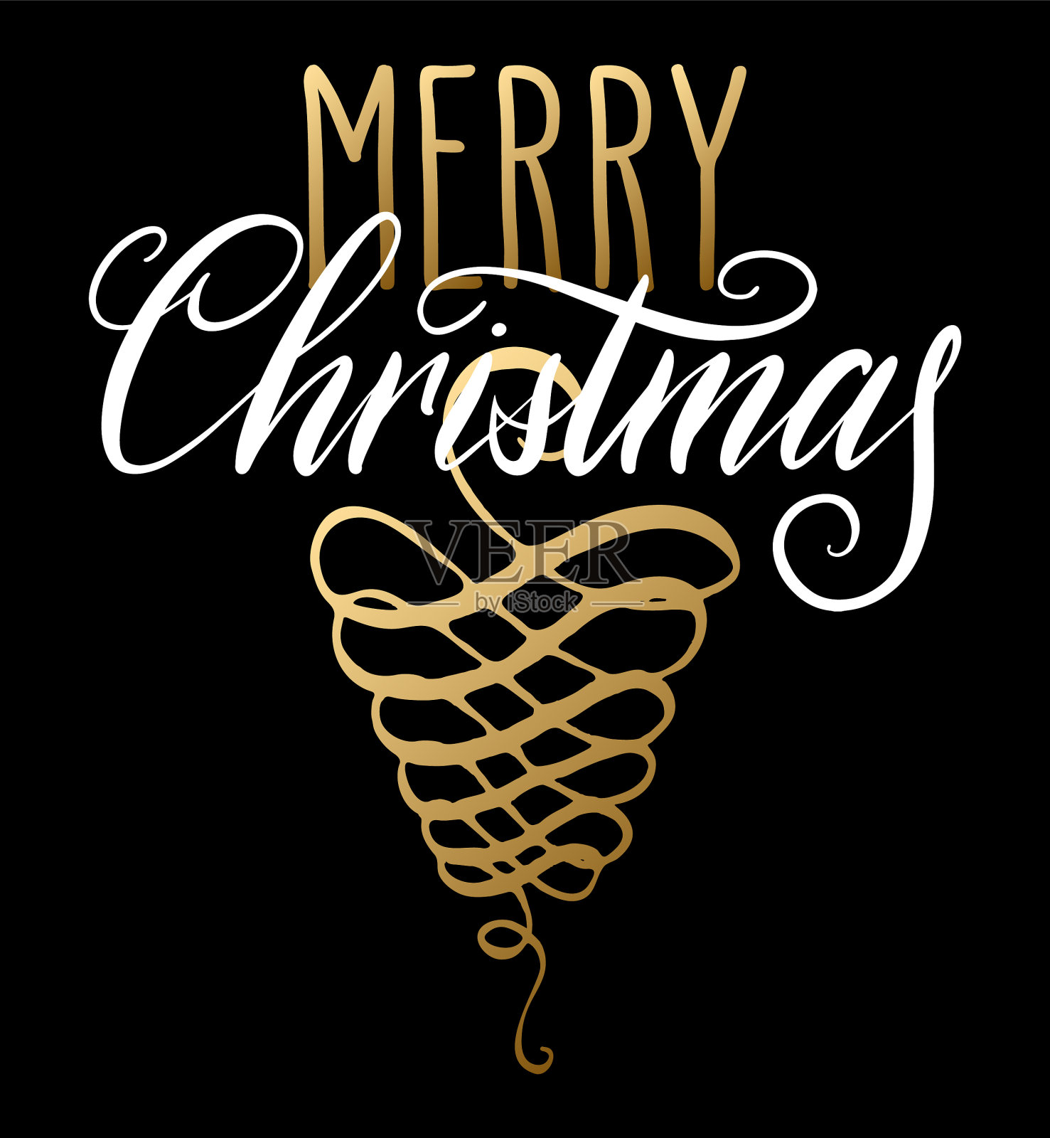 手写圣诞祝福插画图片素材