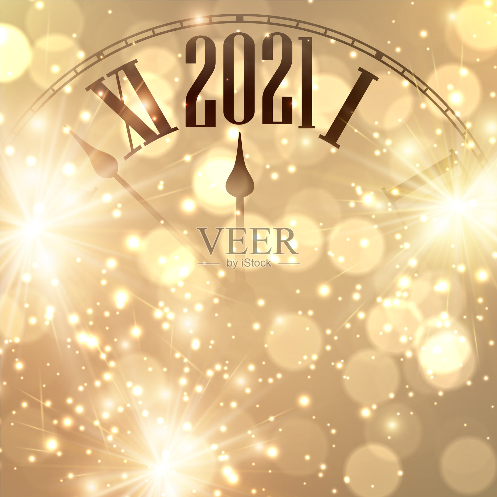 时钟指针显示5分钟到2021年插画图片素材