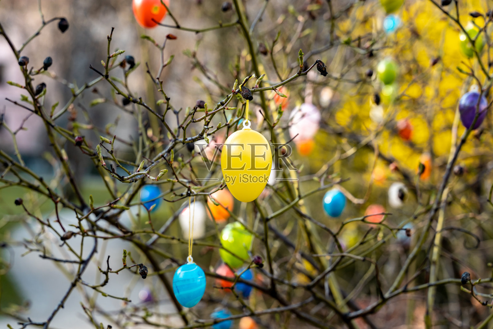 复活节彩蛋是德国的传统装饰照片摄影图片