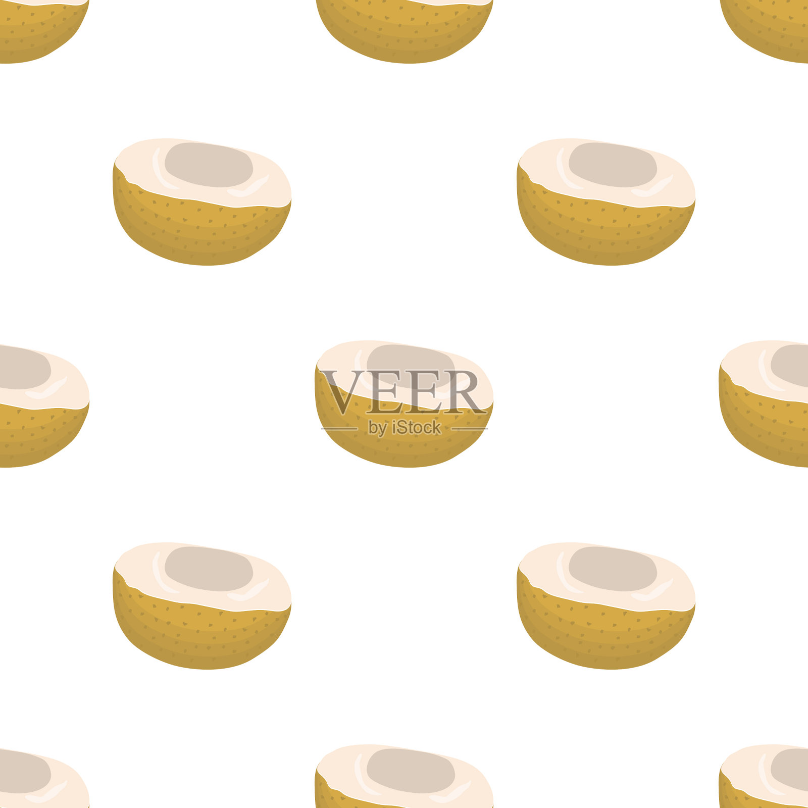 主题上大色无缝龙眼插画图片素材