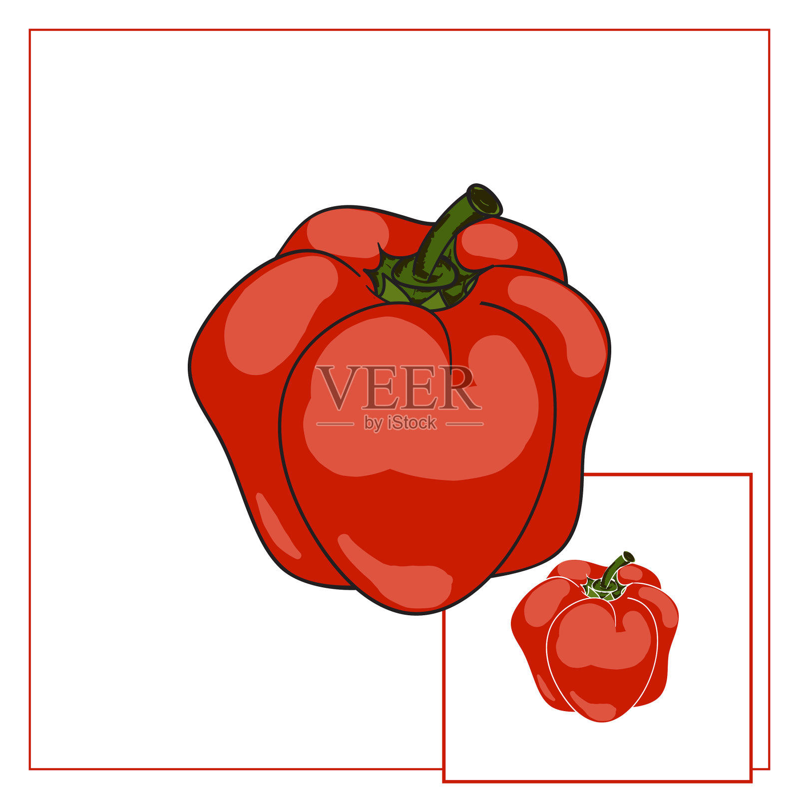 可爱的西红柿插画图片素材