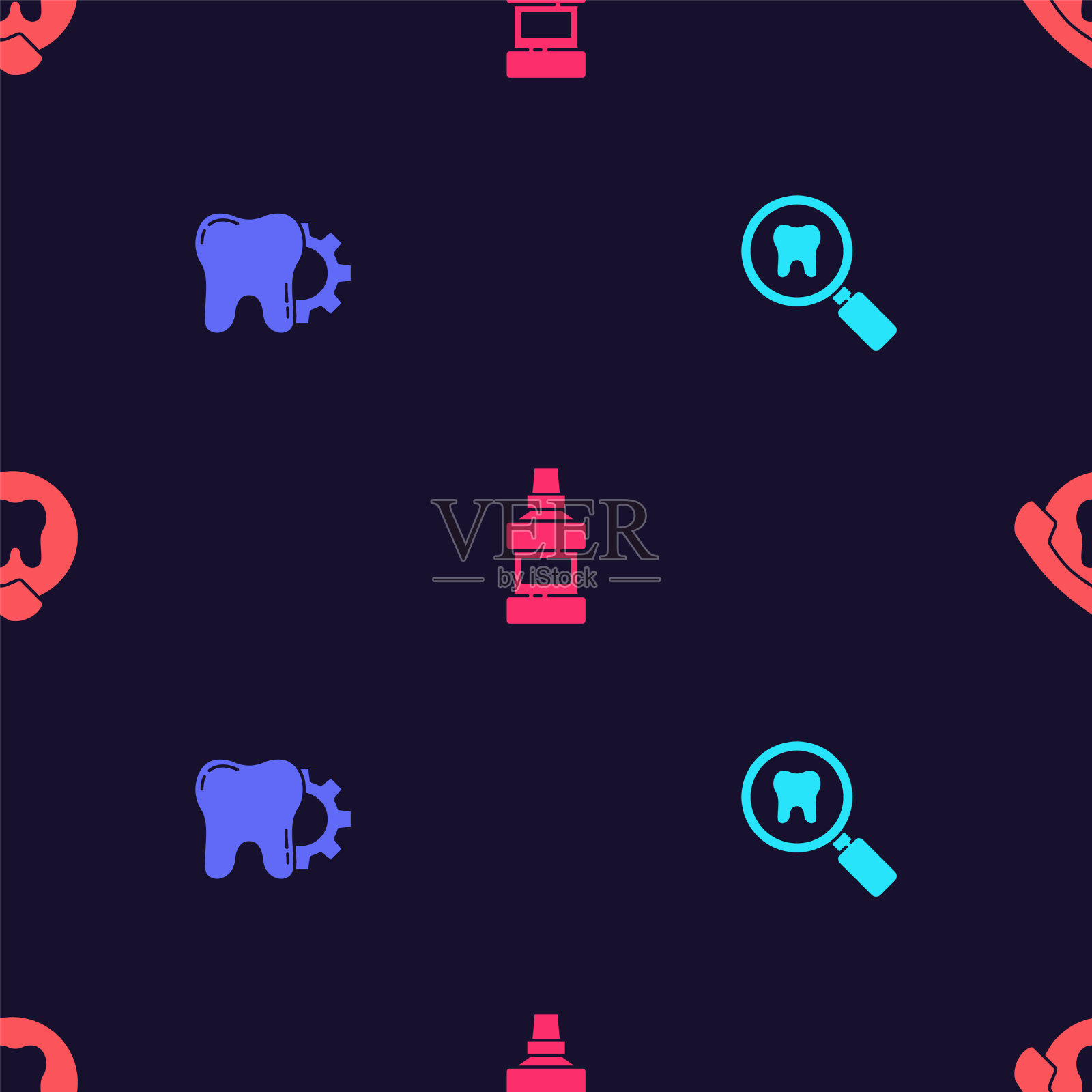 设置牙齿搜索牙齿治疗程序图标素材