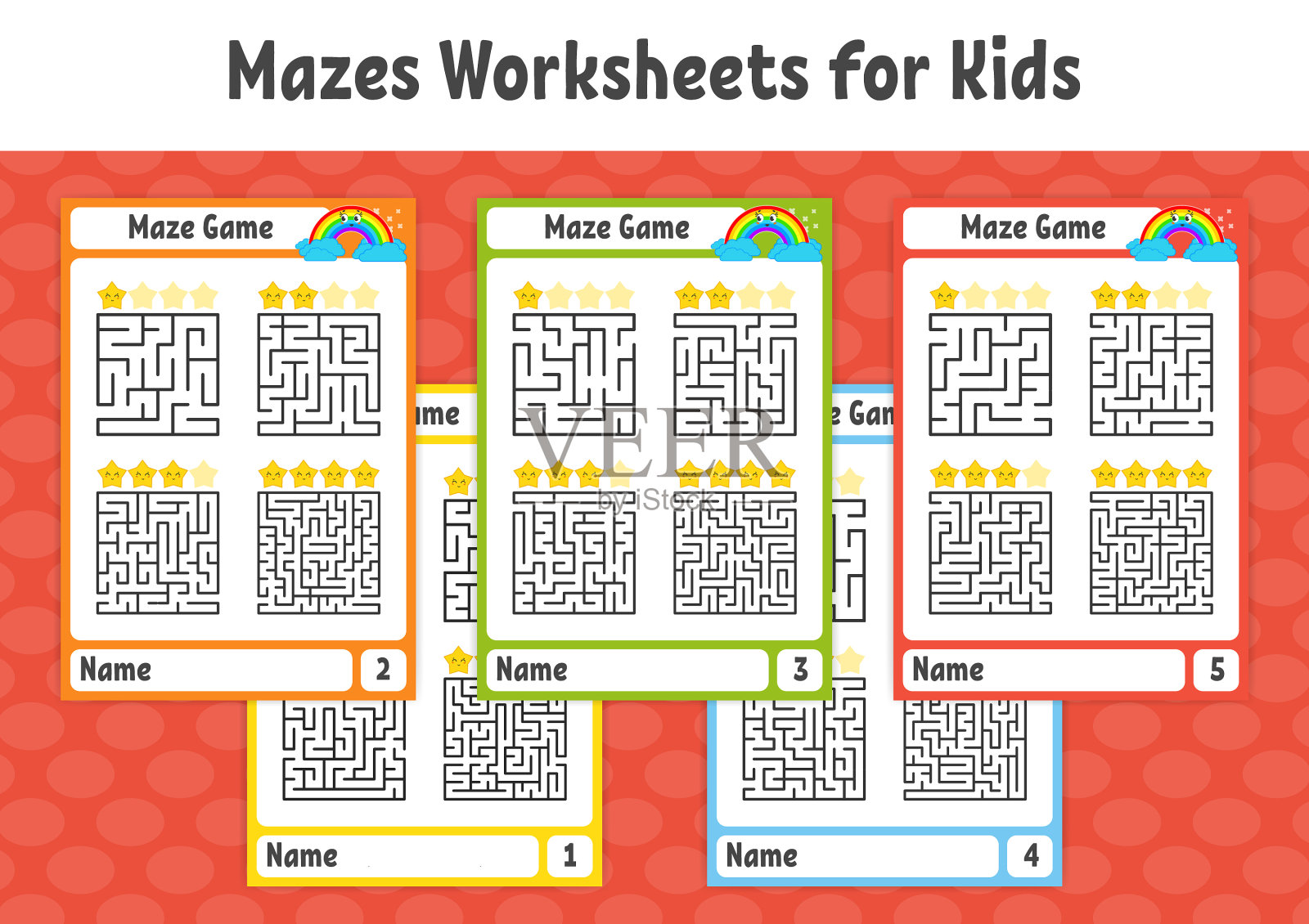 方块迷宫游戏，适合儿童拼图插画图片素材
