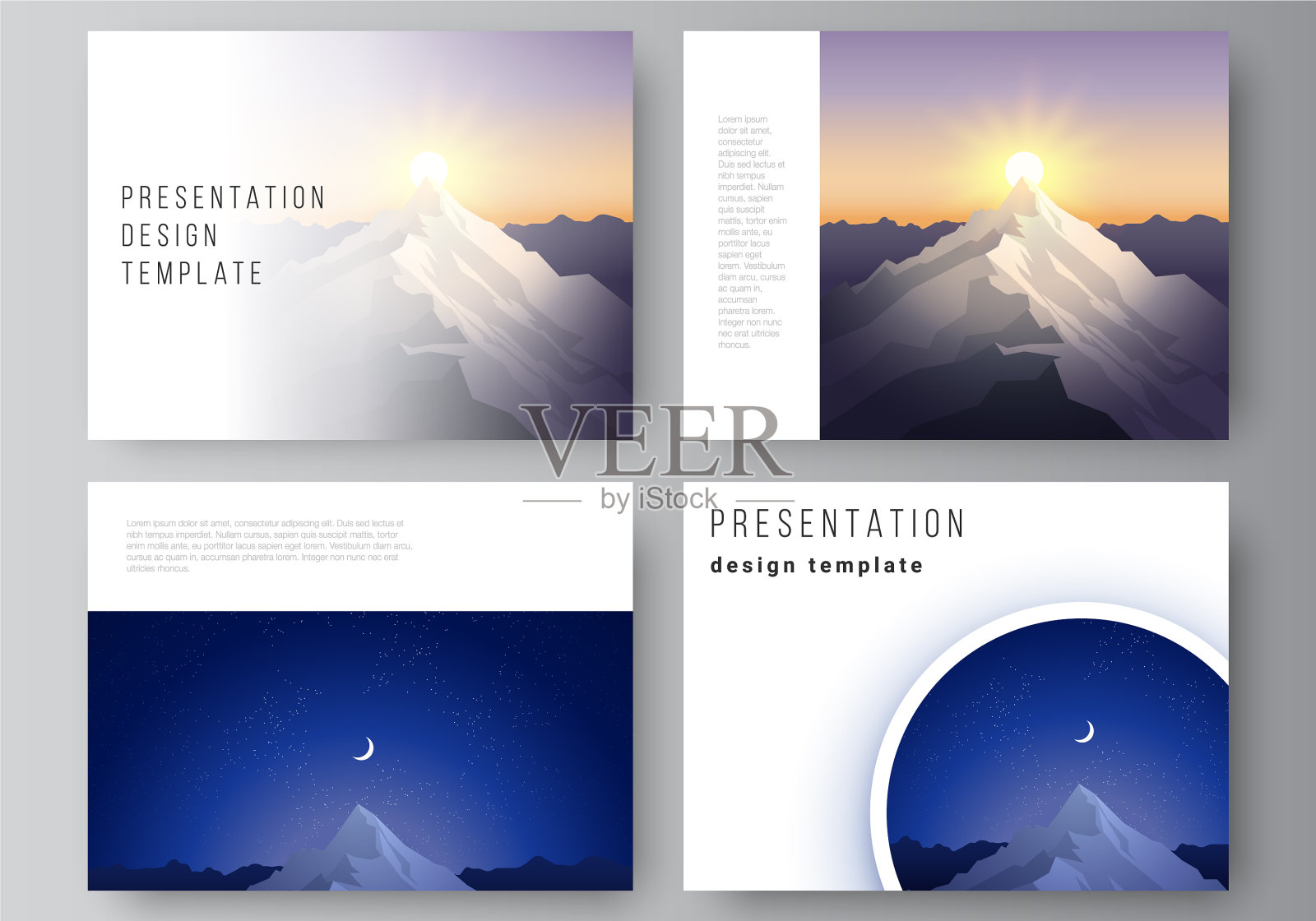 简约抽象设计模板素材