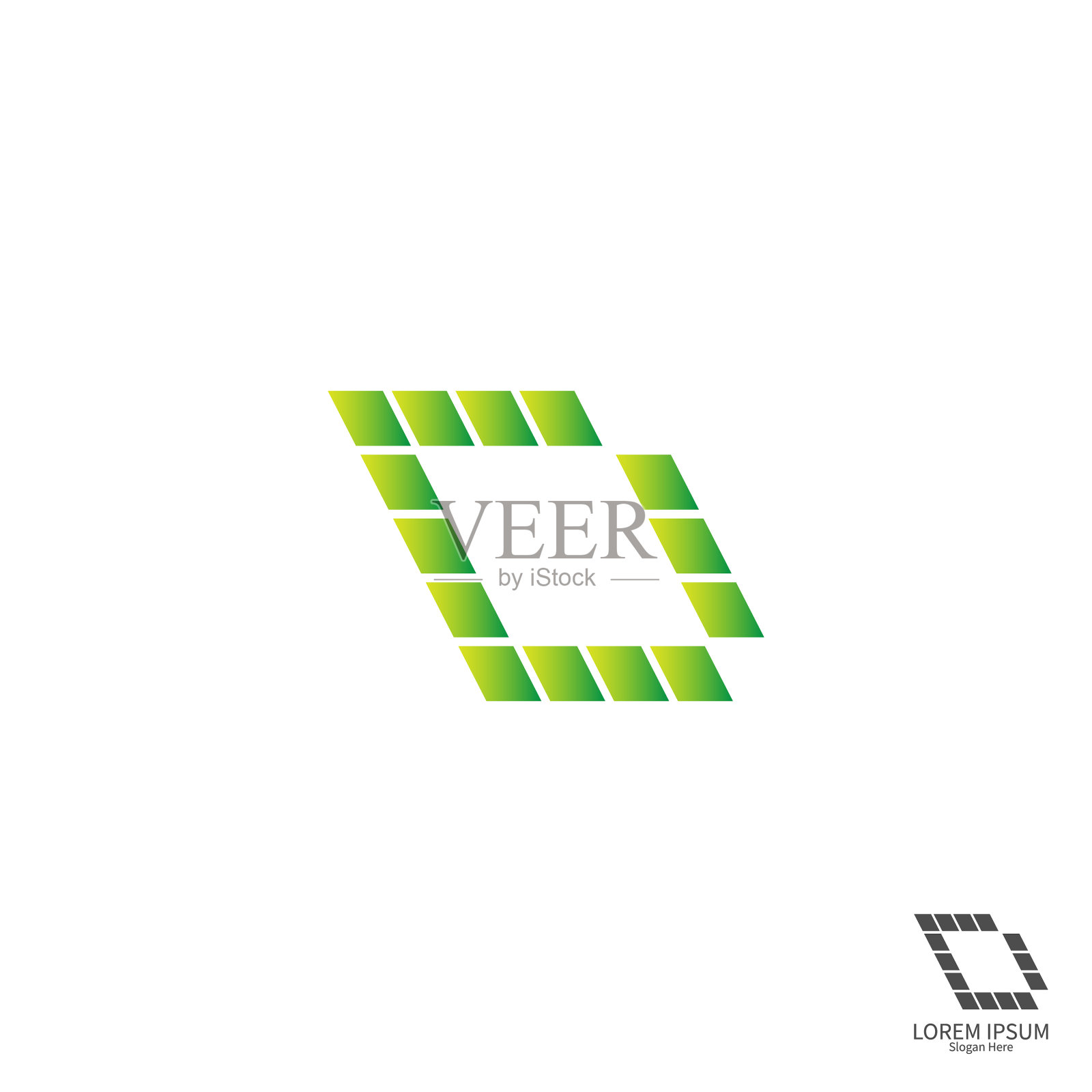 字母d方形logo图标概念设计插画图片素材