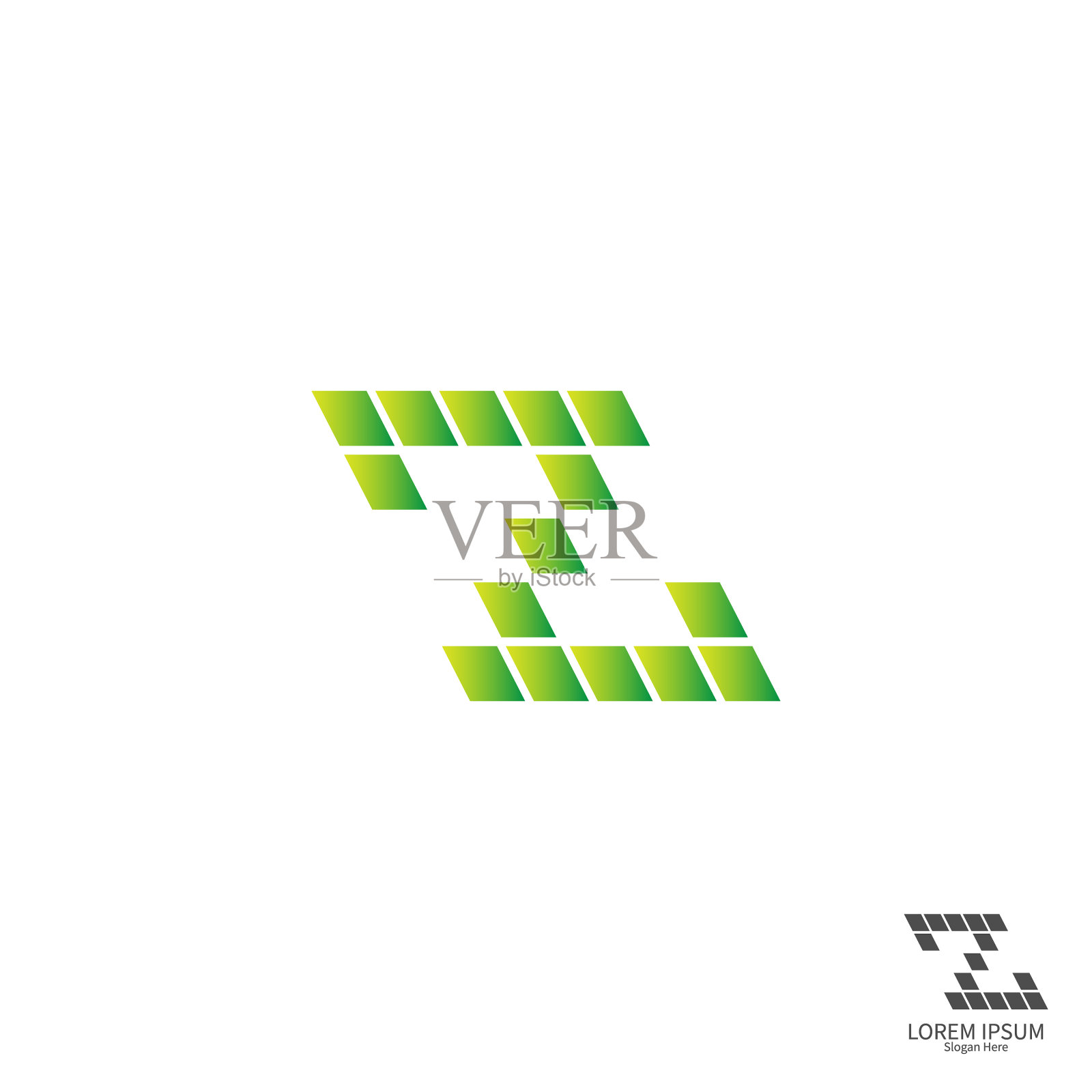 字母z方形logo图标概念设计插画图片素材