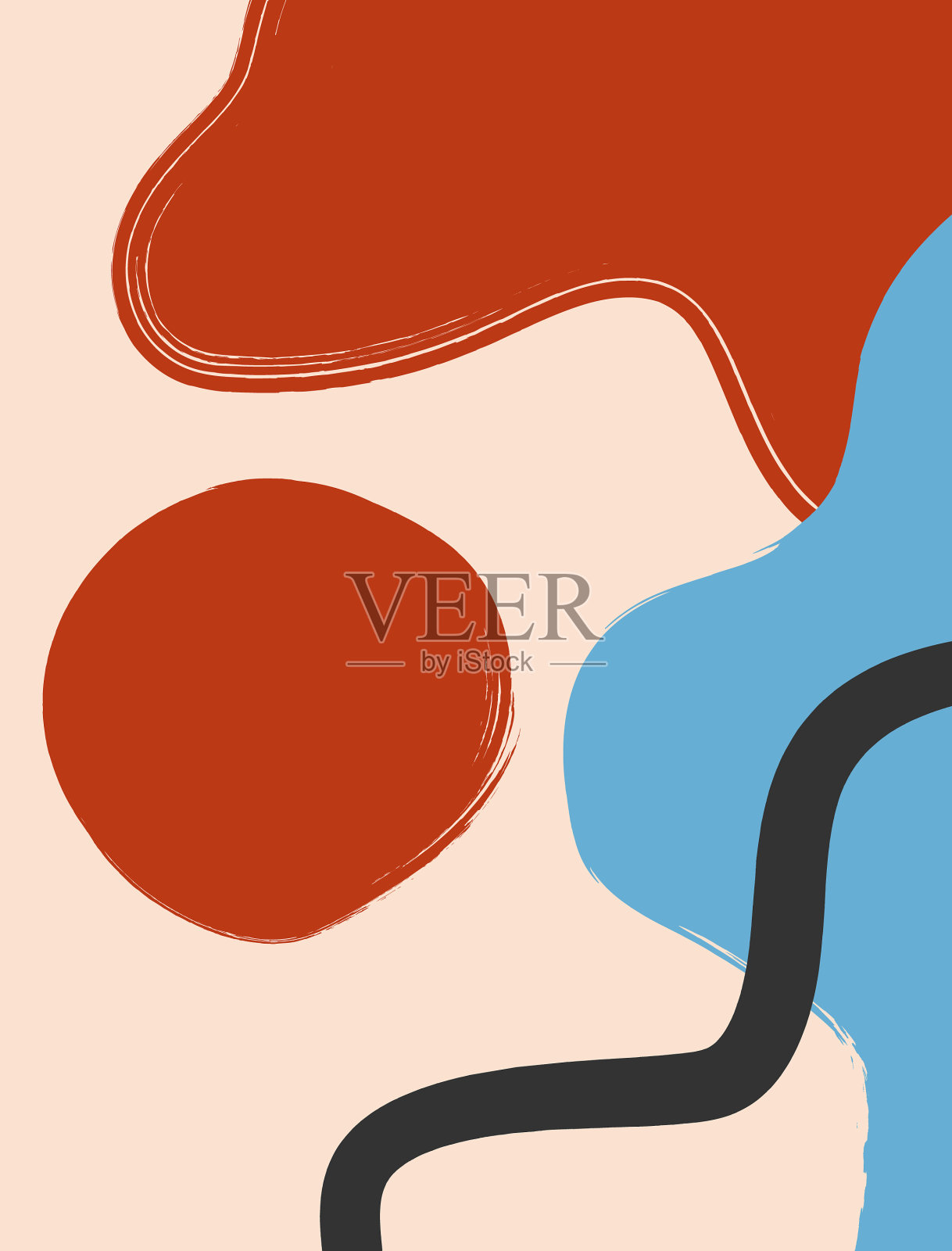 垂直水彩模板素描垃圾油漆插画图片素材