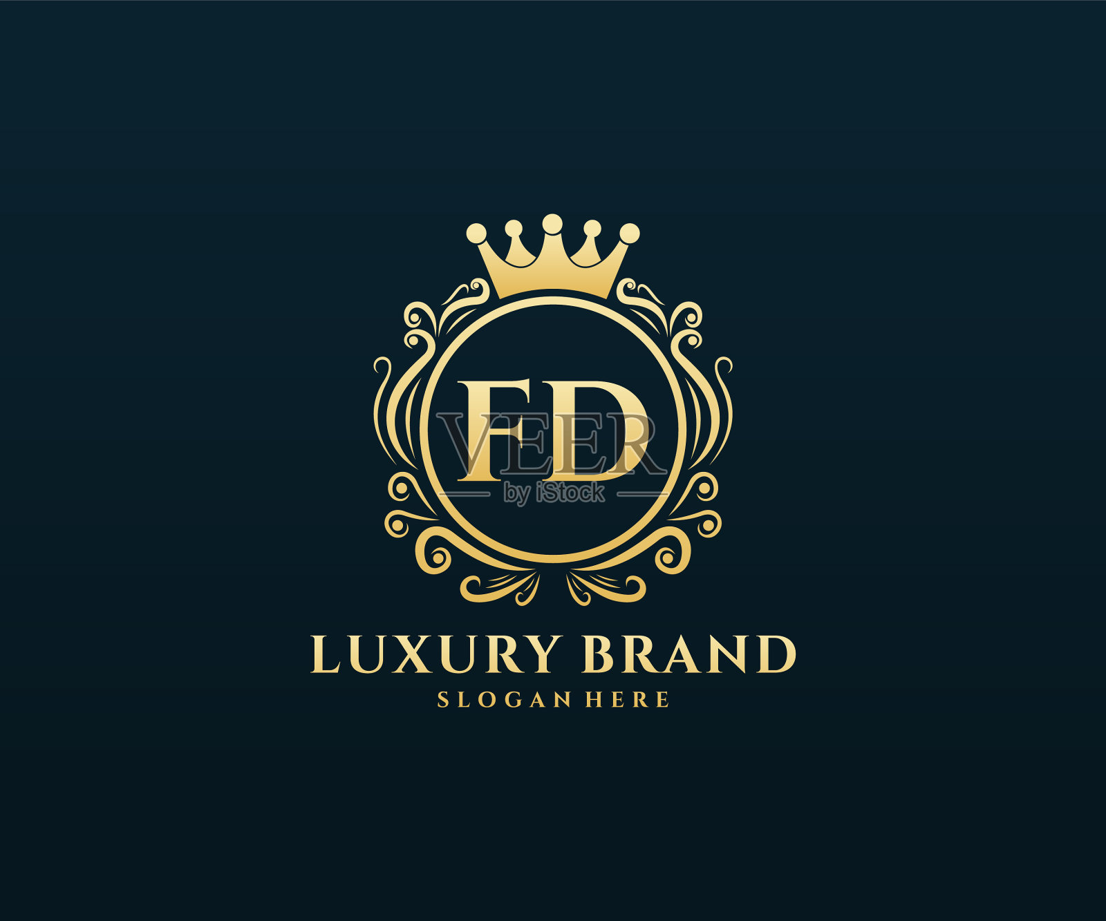 首字母为金字女性插画图片素材