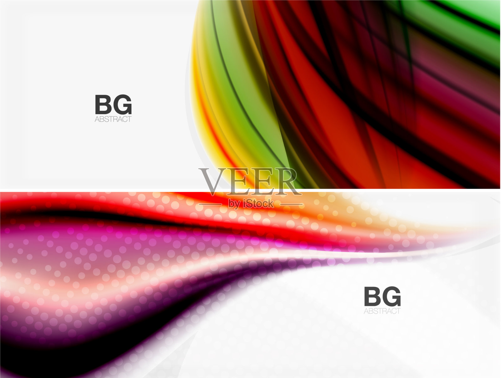 设置抽象背景模糊波彩虹插画图片素材