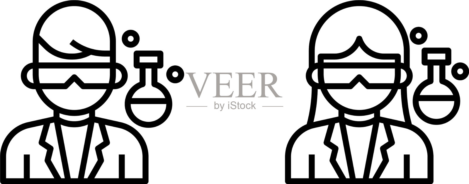 科学公正的扩大插画图片素材