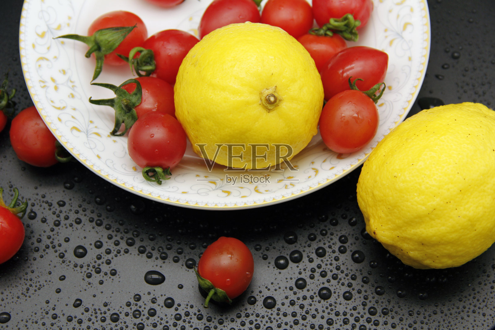 柠檬和番茄照片摄影图片