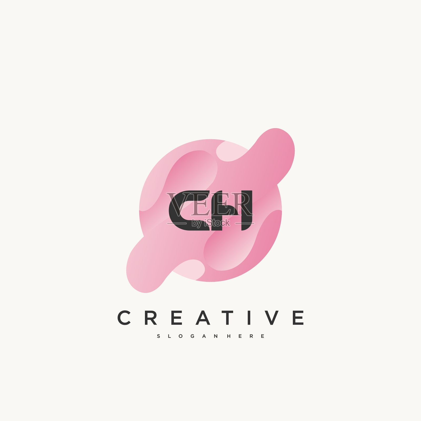 Ch首字母标志图标设计模板插画图片素材