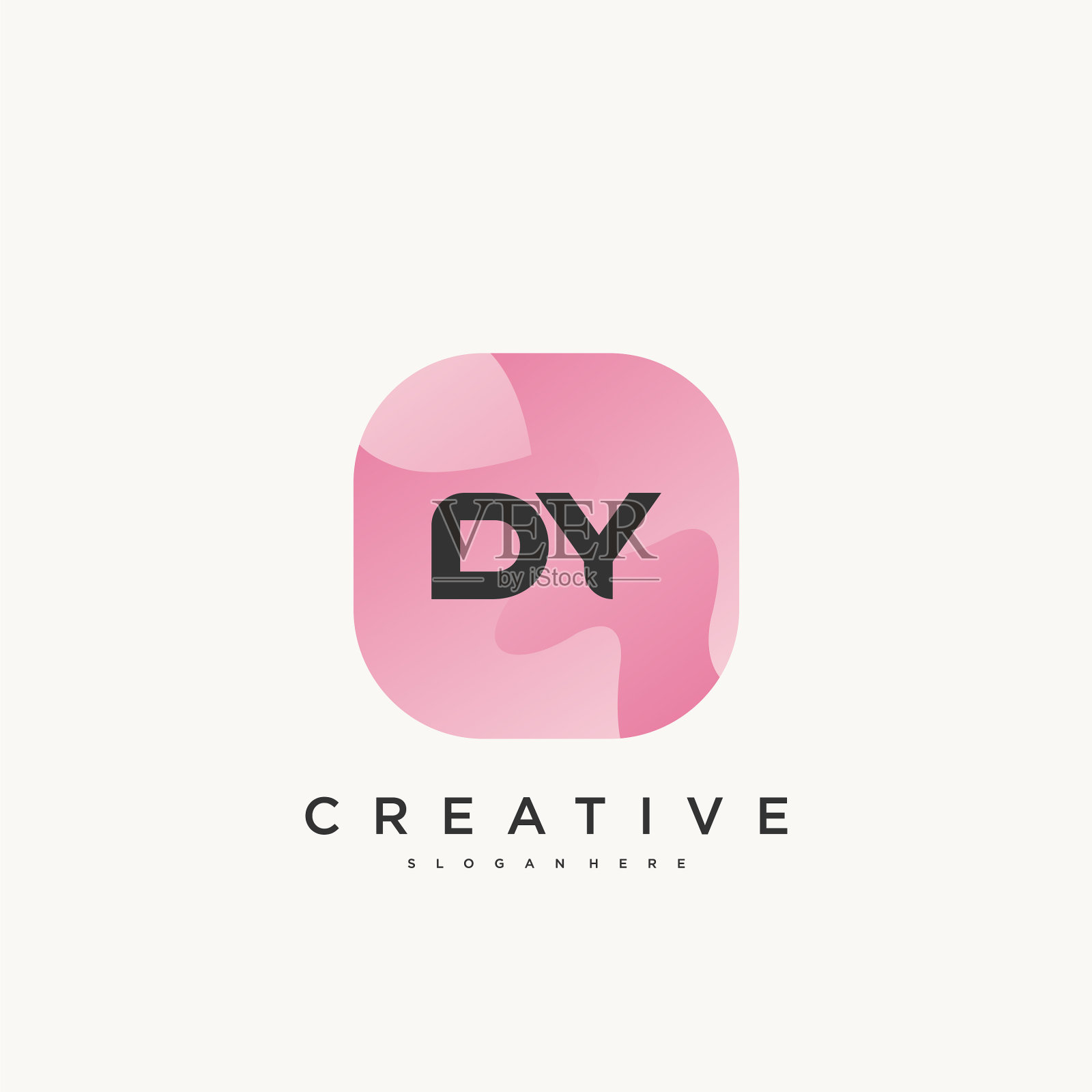 Dy首字母标志图标设计模板插画图片素材