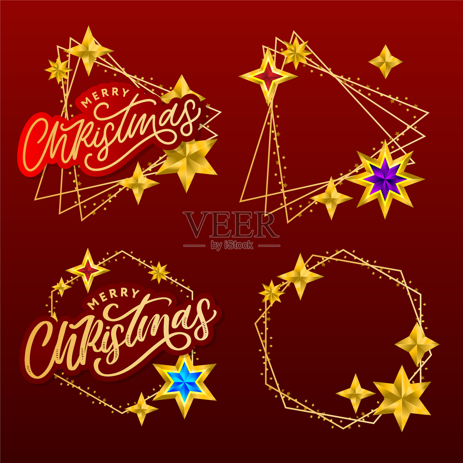 手绘的圣诞贺卡插画图片素材